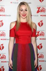 CHLOE LUKASIAK at Aha Go Red for Women Red Dress Collection 2019 in New York 02/07/2019