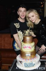 CHLOE MORETZ and Her Brother Celebrating Their Birthday at On the Record 02/02/2019