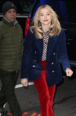 CHLOE MORETZ Arrives at Good Morning America in New York 02/20/2019