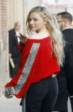 CHLOE MORETZ Arrives at Jimmy Kimmel Live! in Hollywood 02/26/2019