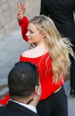 CHLOE MORETZ Arrives at Jimmy Kimmel Live! in Hollywood 02/26/2019