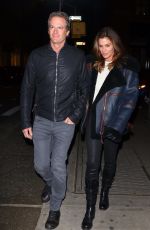 CINDY CRAWFORD and Randy Gerber Out for Dinner in New York 02/14/2019