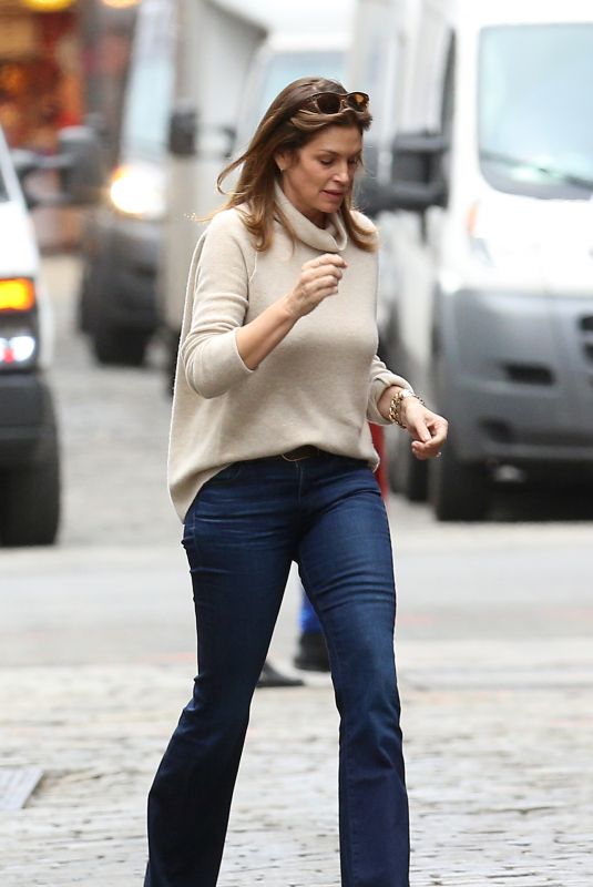 CINDY CRAWFORD Out and About in New York 02/15/2019