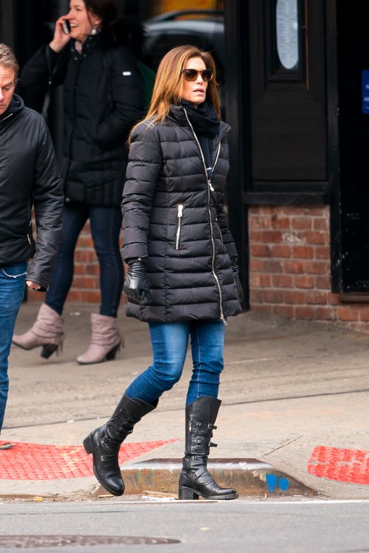 CINDY CRAWFORD Out in New York 02/17/2019
