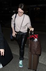 CLAIRE FOY at LAX Airport in Los Angeles 02/04/2019