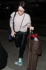 CLAIRE FOY at LAX Airport in Los Angeles 02/04/2019