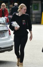 DAKOTA FANNING Shopping at Whole Foods in Los Angeles 02/01/2019