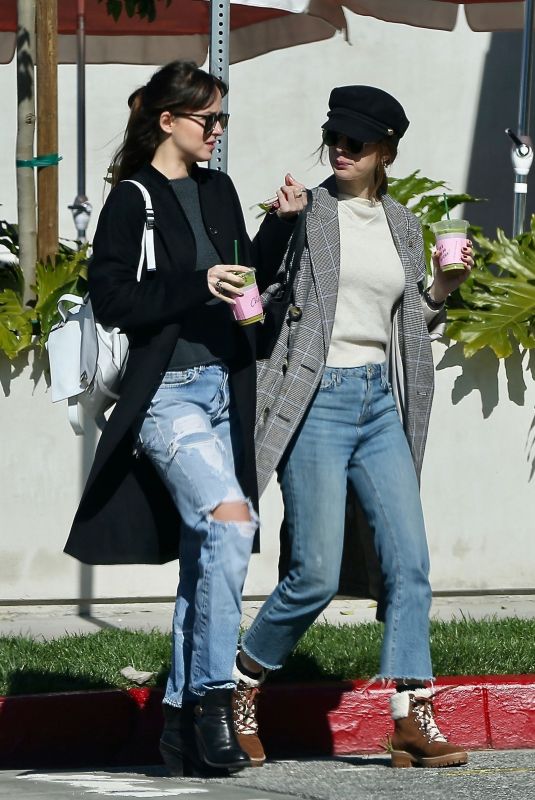 DAKOTA JOHNSON and STELLA BANDERAS Out in West Hollywood 02/06/2019