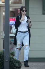 DAKOTA JOHNSON in Ripped Jeans Out in Los Angeles 02/11/2019