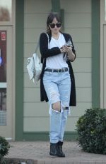 DAKOTA JOHNSON in Ripped Jeans Out in Los Angeles 02/11/2019