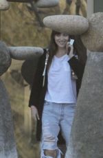 DAKOTA JOHNSON in Ripped Jeans Out in Los Angeles 02/11/2019