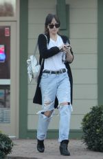 DAKOTA JOHNSON in Ripped Jeans Out in Los Angeles 02/11/2019