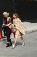 DEBBY RYAN Leaves Tory Burch Show at New York Fashion Week 02/10/2019