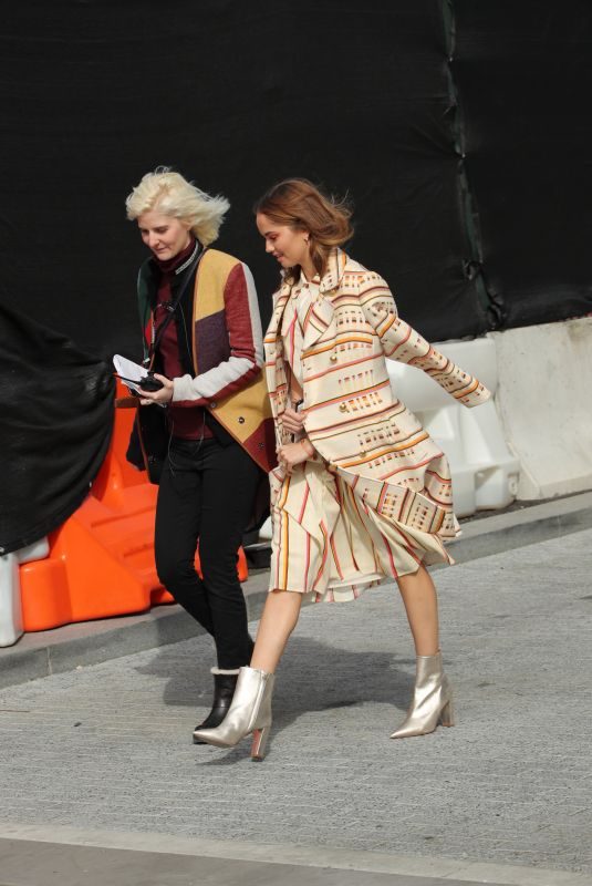 DEBBY RYAN Leaves Tory Burch Show at New York Fashion Week 02/10/2019