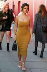 DEMI ROSE MAWBY in Tight Dress Out at London Fashion Week 02/15/2019