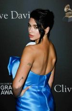 DUA LIPA at Clive Davis Pre-grammy Gala in Los Angeles 02/09/2019