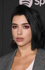 DUA LIPA at Spotify Best New Artist 2019 in Los Angeles 02/07/2019