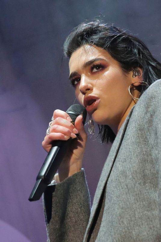 DUA LIPA Performs at Spotify Best New Artist Party in Los Angeles 02/07/2019