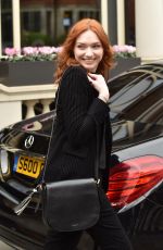 ELEANOR TOMLINSON Leaves Connaught Hotel in London 02/06/2019