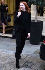 ELEANOR TOMLINSON Leaves Connaught Hotel in London 02/06/2019