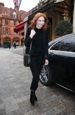 ELEANOR TOMLINSON Leaves Connaught Hotel in London 02/06/2019