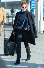 ELIZABETH OLSEN Arrivesa at JFK Airport in New York 02/15/2019