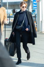 ELIZABETH OLSEN Arrivesa at JFK Airport in New York 02/15/2019