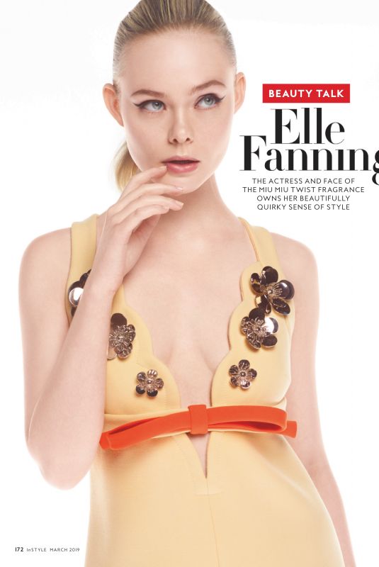 ELLE FANNING in Instyle Magazine, March 2019