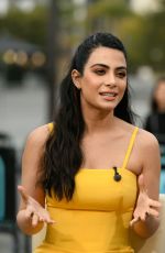 EMERAUDE TOUBIA on the Set of Extra at Universal Studios 02/27/2019