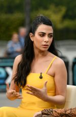 EMERAUDE TOUBIA on the Set of Extra at Universal Studios 02/27/2019