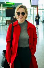 EMILIA CLARKE at Heathrow Airport in London 02/21/2019