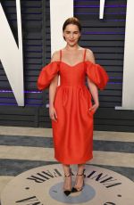 EMILIA CLARKE at Vanity Fair Oscar Party in Beverly Hills 02/24/2019