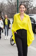 EMILY DIDONATO Arrives at Carolina Herrera Show at New York Fashion Week 02/11/2019