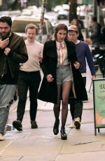EMMA ROBERTS in Denim Shorts Out in Los Angeles 02/19/2019