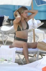 EUGENIE BOUCHARD in Bikini on the Beach in Miami 02/22/2019