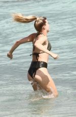 EUGENIE BOUCHARD in Bikini on the Beach in Miami 02/22/2019