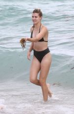 EUGENIE BOUCHARD in Bikini on the Beach in Miami 02/22/2019