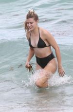EUGENIE BOUCHARD in Bikini on the Beach in Miami 02/22/2019