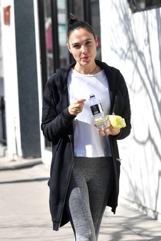 GAL GADOT Out at Farmers Market in Los Angeles 02/24/2019