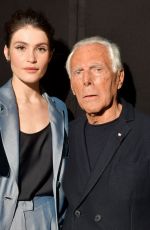 GEMMA ARTERTON at Giorgio Armani Show at Milan Fashion Week 02/23/2019