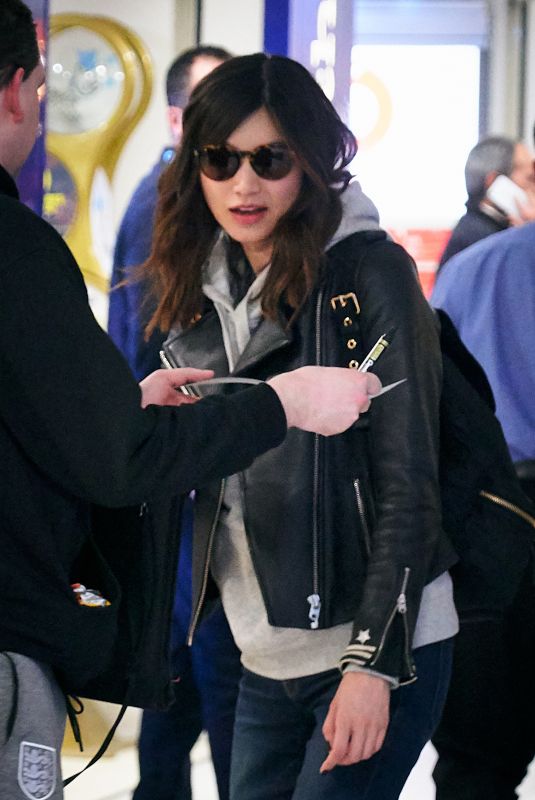 GEMMA CHAN at Heathrow Airport in Los Angeles 02/26/2019