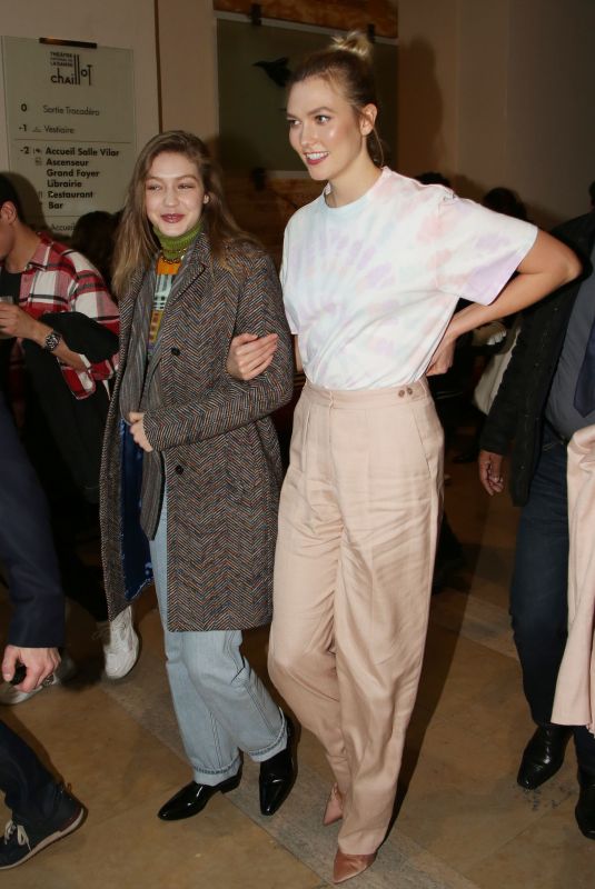 GIGI HADID and KARLIE KLOSS at Evian x Virgil Abloh Launch Party in Paris 02/25/2019