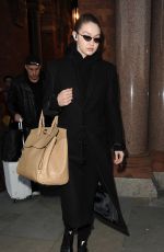 GIGI HADID Arrives at London Fashion Week 02/15/2019