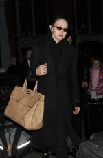 GIGI HADID Arrives at London Fashion Week 02/15/2019