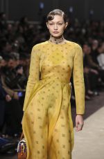 GIGI HADID at Fendi Runway Show at Milan Fashion Week 02/21/2019
