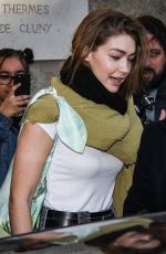 GIGI HADID Leaves Lanvin Show at PFW in Paris 02/27/2019