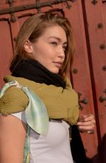 GIGI HADID Leaves Lanvin Show at PFW in Paris 02/27/2019