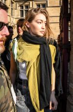 GIGI HADID Leaves Lanvin Show at PFW in Paris 02/27/2019