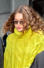 GIGI HADID Leaves Michael Kors Show at New York Fashion Week 02/13/2019