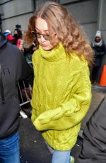 GIGI HADID Leaves Michael Kors Show at New York Fashion Week 02/13/2019